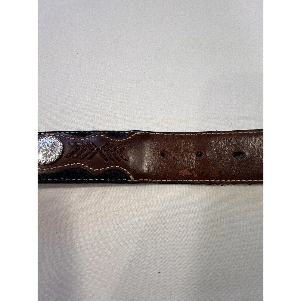 Nocona Genuine Leather Western Belt 46 Distressed